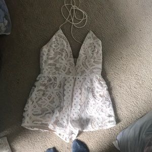White lace romper